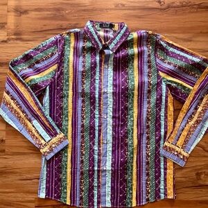 Colorful Striped Men's Shirt